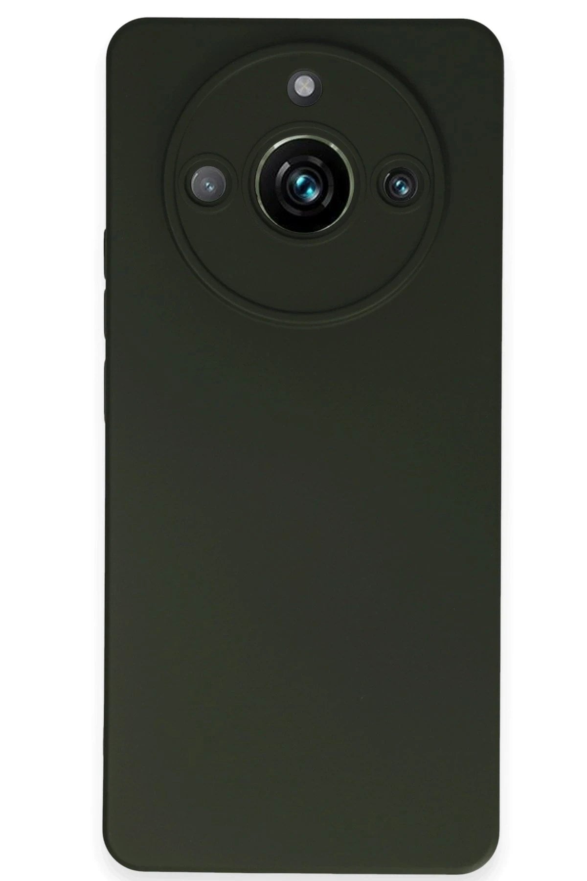 Mey İthalat® Realme 11 Pro Kılıf Nano içi Kadife Silikon - Koyu Yeşil