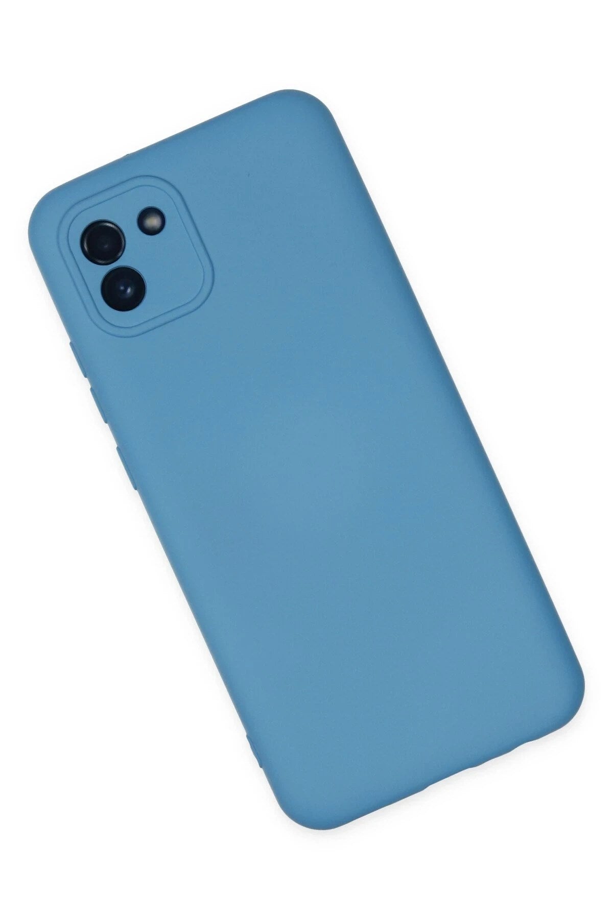 Mey İthalat® Samsung Galaxy A03 Kılıf Nano içi Kadife Silikon - Mavi