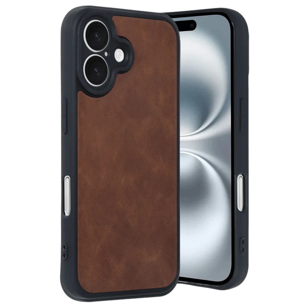 Mey İthalat® iPhone 16 Kılıf Aras Deri Kapak - Taba