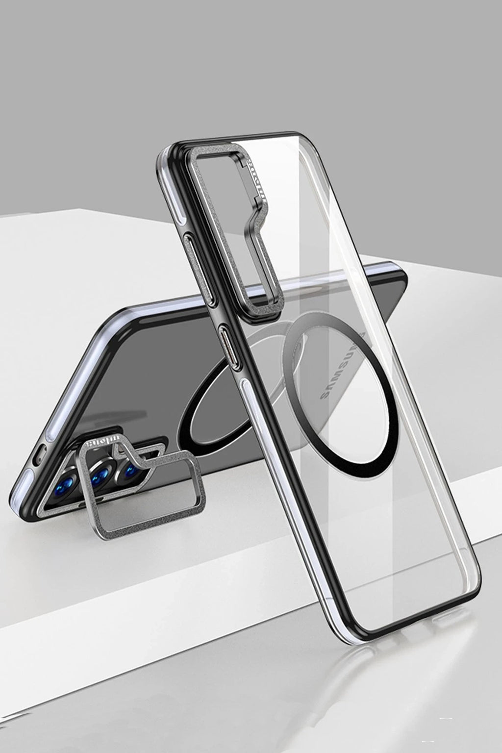 Mey İthalat® Samsung Galaxy S24 Crystal Magsafe Kapak - Siyah