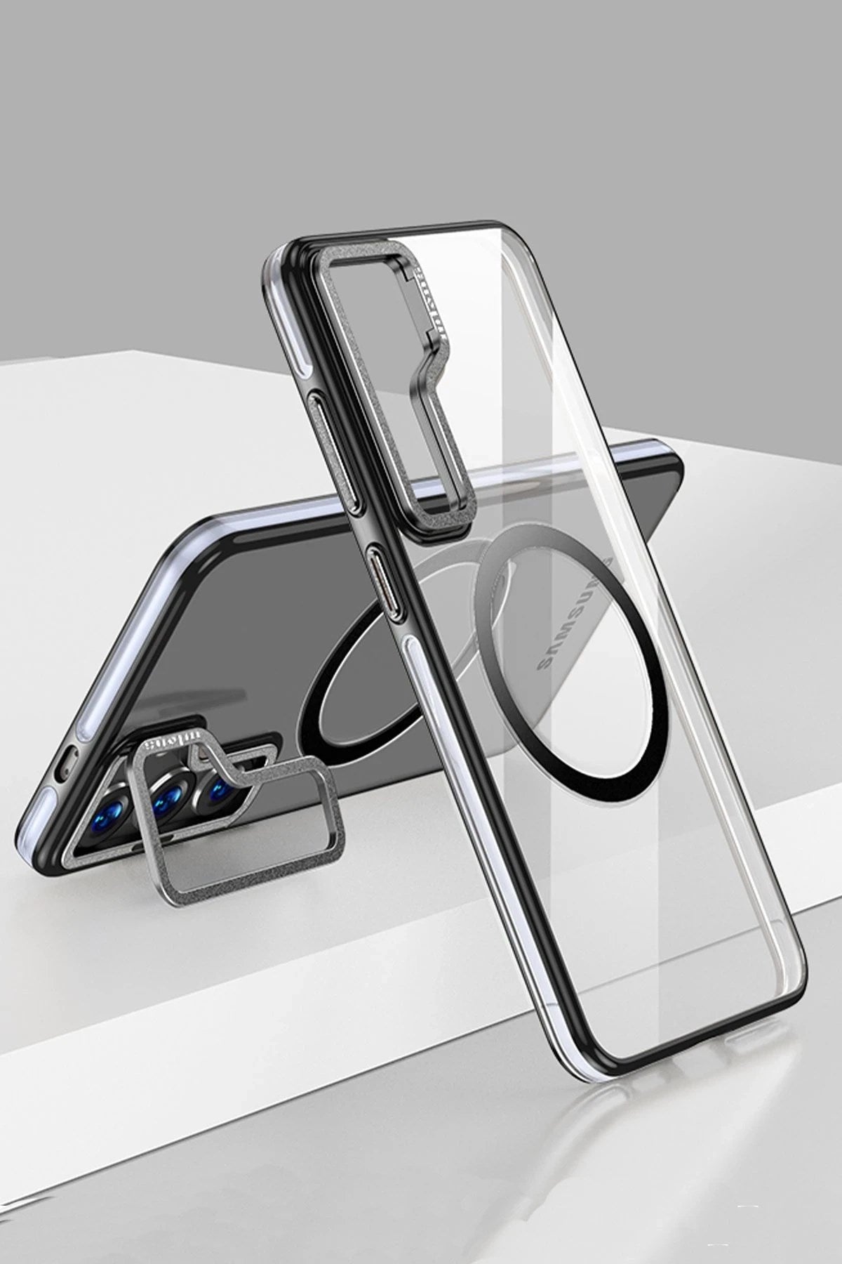 Mey İthalat® Samsung Galaxy S24 Crystal Magsafe Kapak - Siyah