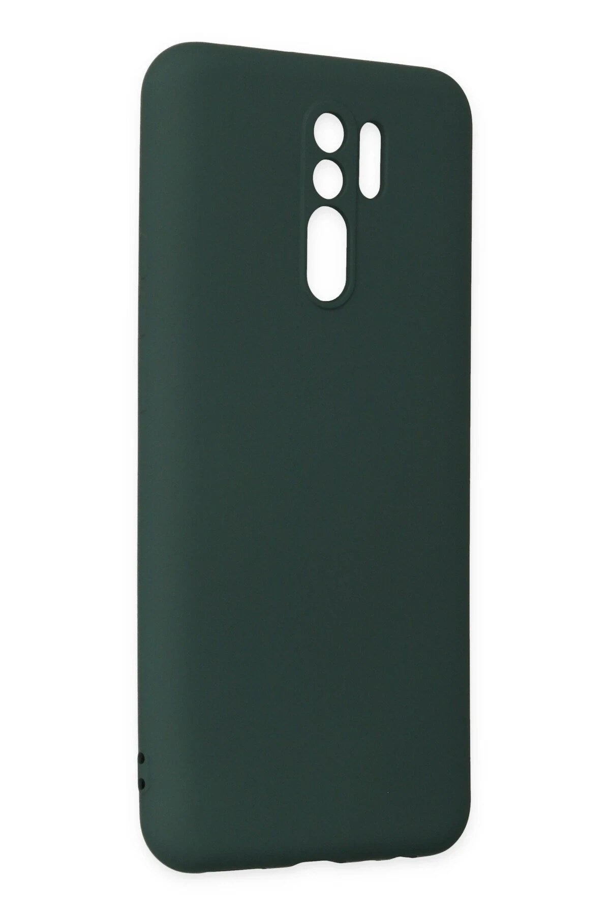 Mey İthalat® Redmi 9 Kılıf Nano içi Kadife Silikon - Koyu Yeşil
