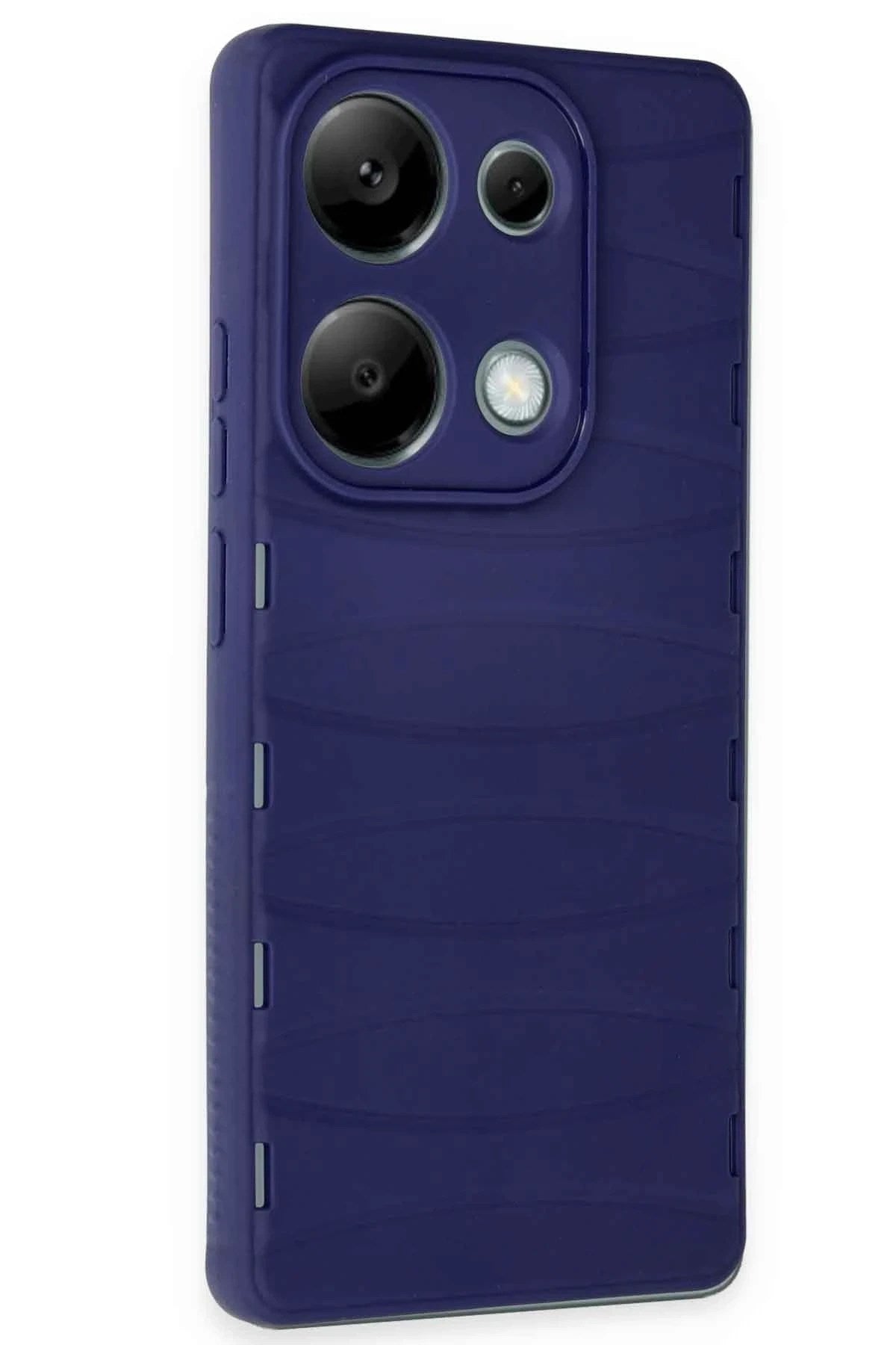 Mey İthalat® Redmi Note 13 Pro 4G Kılıf Bibercas Silikon Kapak - Lacivert