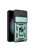 Mey İthalat® Realme 11 Pro Kılıf Pars Lens Yüzüklü Silikon - Yeşil
