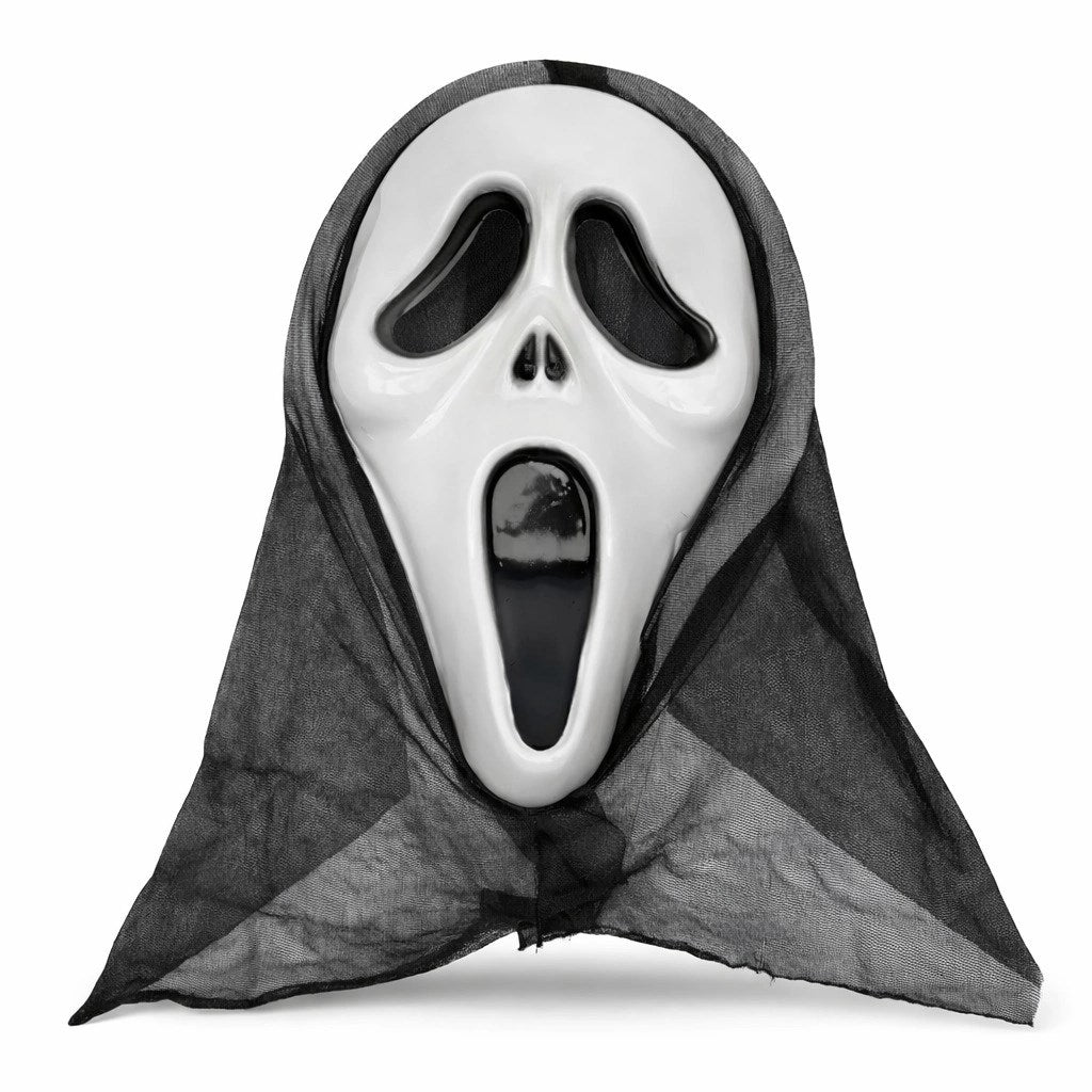 Mey İthalat® Kapşonlu Çığlık Maskesi Scream Maskesi - Hayalet Maskesi 33x21 cm