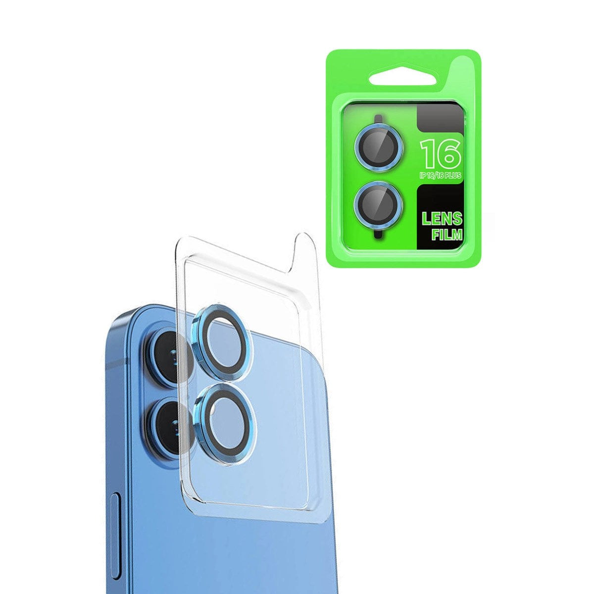 Mey İthalat® iPhone 16 Raze Metal Kamera Lens - Lacivert