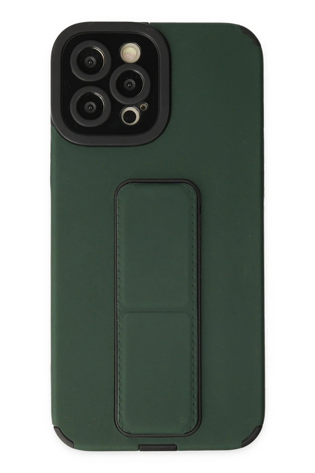 Mey İthalat® iPhone 12 Pro Max Kılıf Mega Standlı Silikon - Yeşil