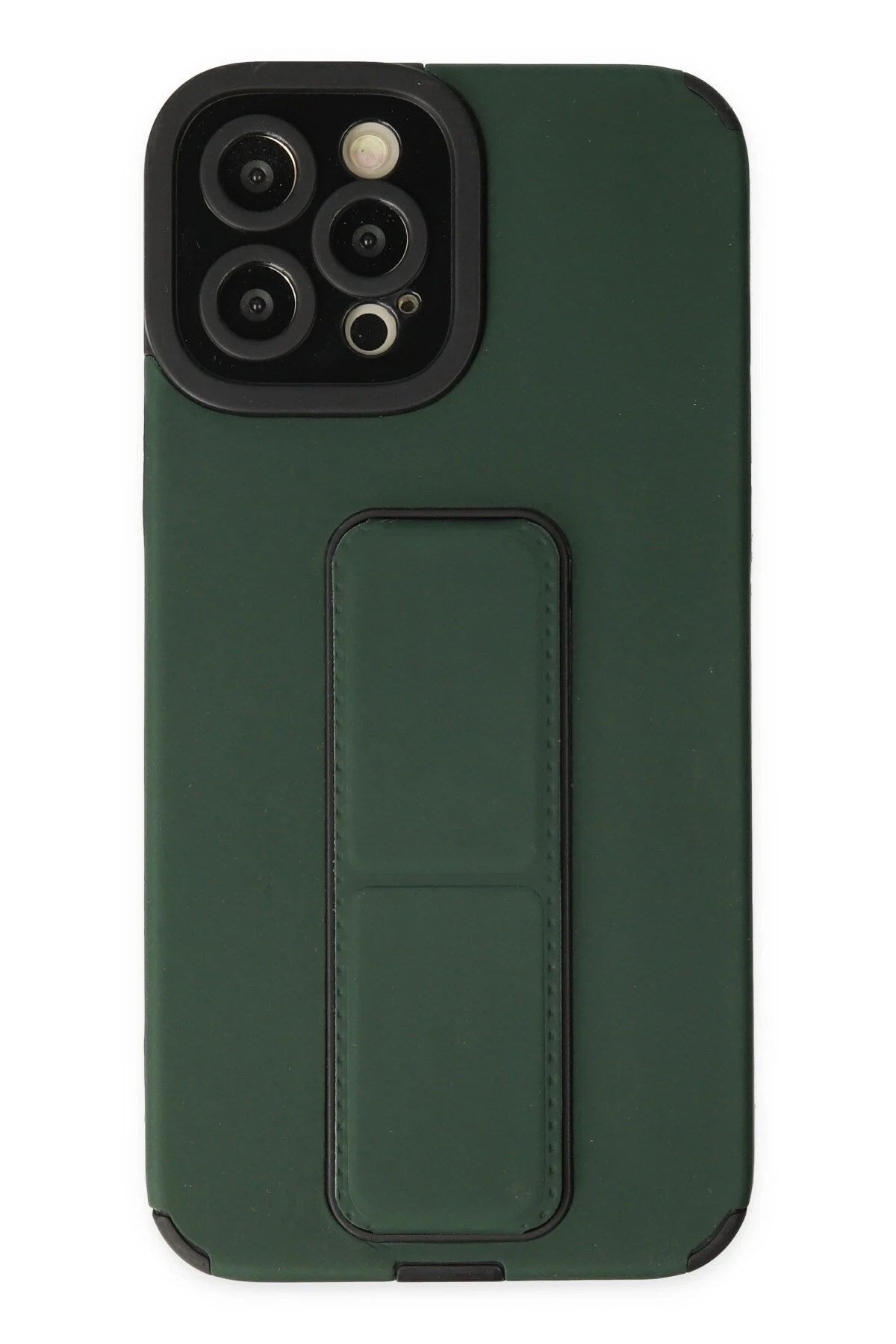 Mey İthalat® iPhone 12 Pro Max Kılıf Mega Standlı Silikon - Yeşil