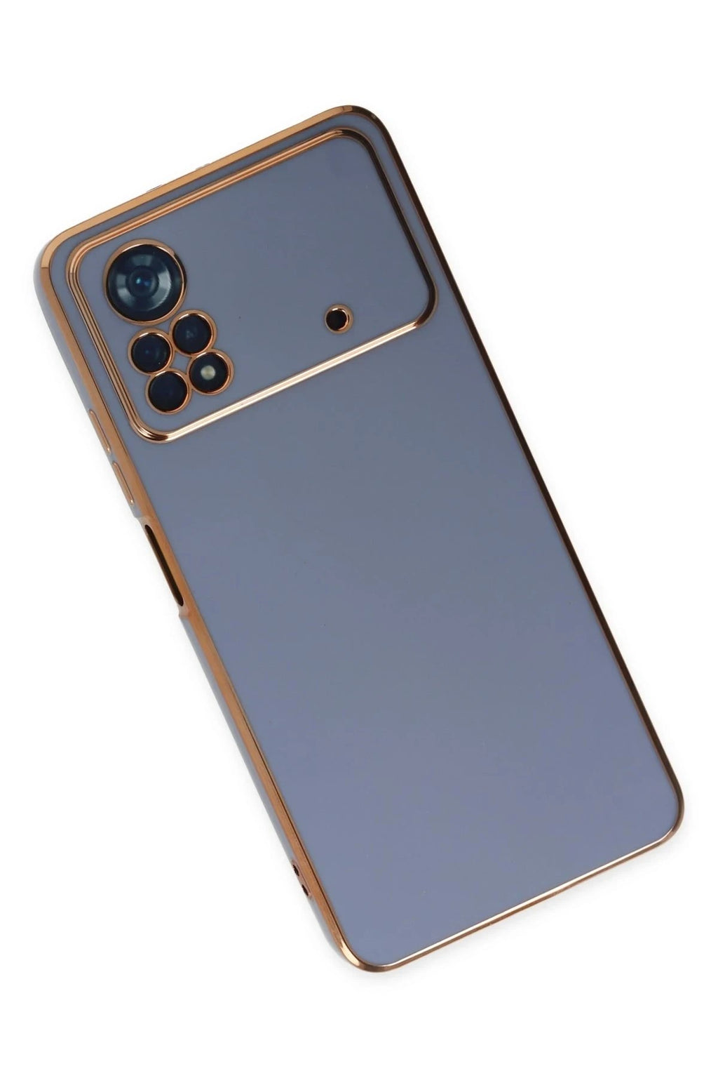 Mey İthalat® Poco X4 Pro 5G Kılıf Volet Silikon - Mavi