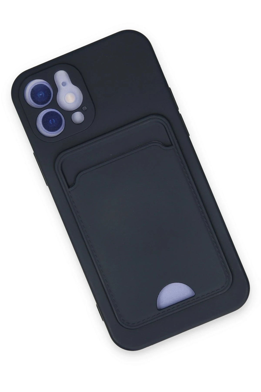 Mey İthalat® iPhone 12 Kılıf Kelvin Kartvizitli Silikon - Lacivert