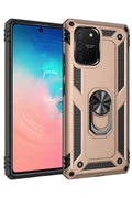 Mey İthalat® Samsung Galaxy A91 / S10 Lite Kılıf Sofya Yüzüklü Silikon Kapak - Gold