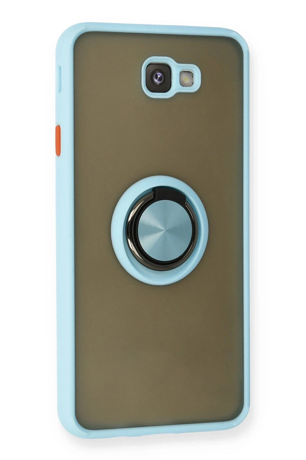 Mey İthalat® Samsung Galaxy J7 Prime Kılıf Montreal Yüzüklü Silikon Kapak - Buz Mavi