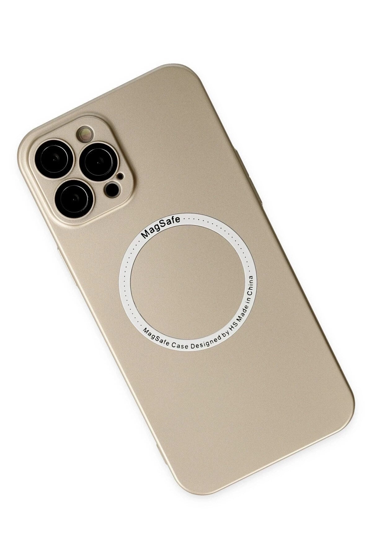 Mey İthalat® iPhone 12 Pro Kılıf Jack Magneticsafe Lens Silikon - Gold