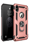 Mey İthalat® iPhone X Kılıf Sofya Yüzüklü Silikon Kapak - Rose