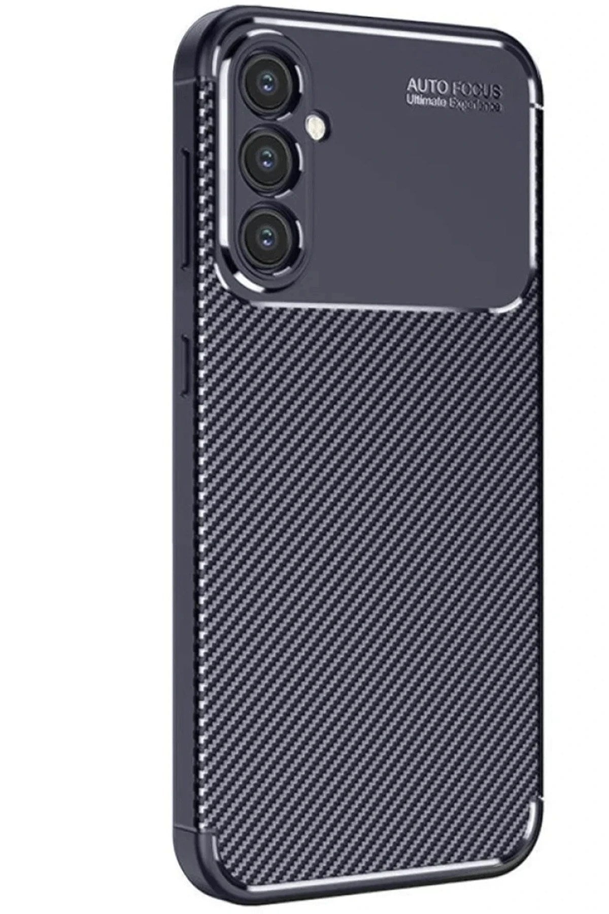 Mey İthalat® Samsung Galaxy S25 Kılıf Auto Focus Karbon Kapak - Lacivert