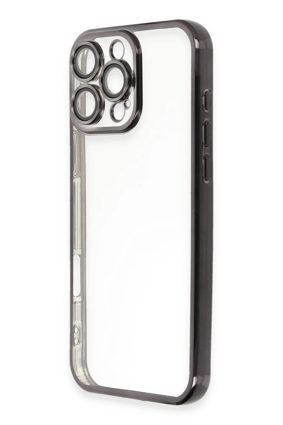 Mey İthalat® iPhone 16 Pro Kılıf Lensli Silikon - Siyah