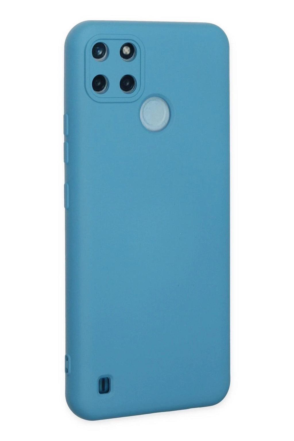Mey İthalat® Realme C25Y Kılıf Nano içi Kadife Silikon - Mavi