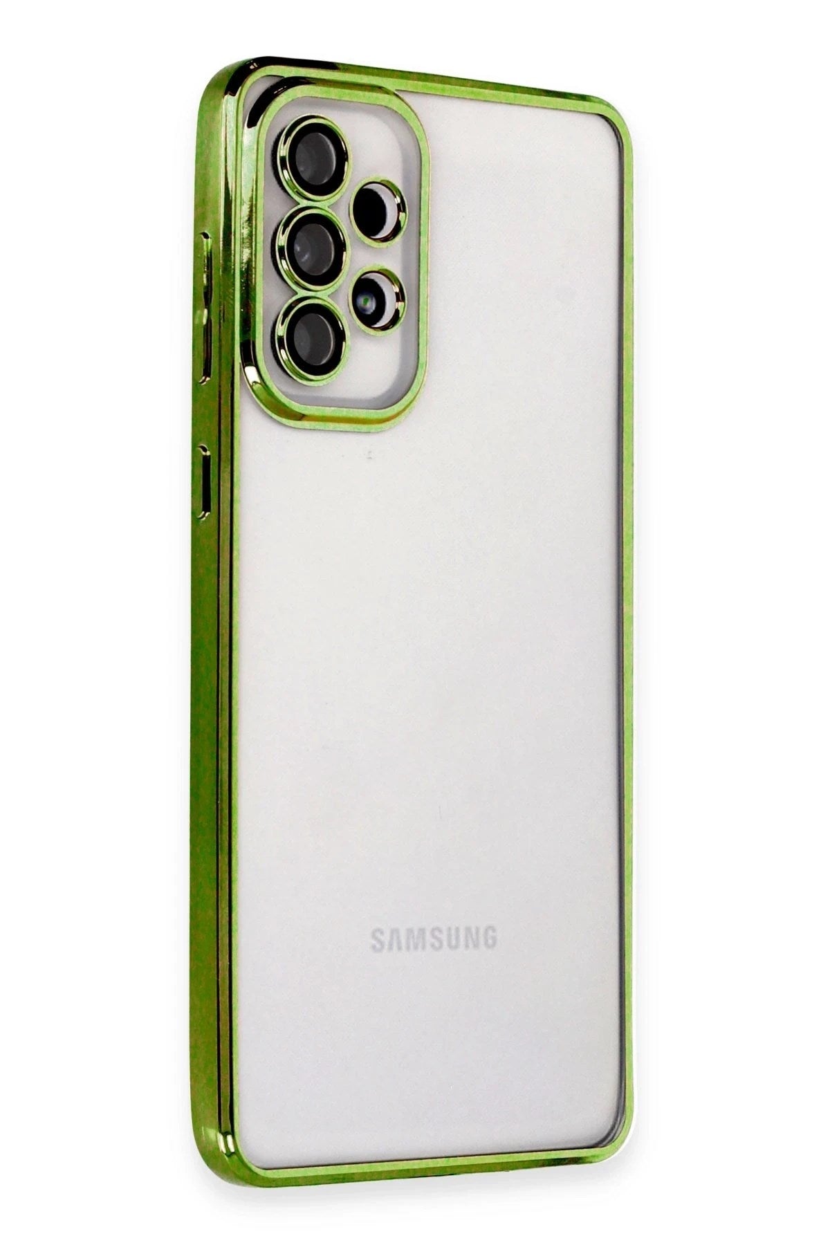 Mey İthalat® Samsung Galaxy A53 5G Kılıf Lensli Silikon - Yeşil