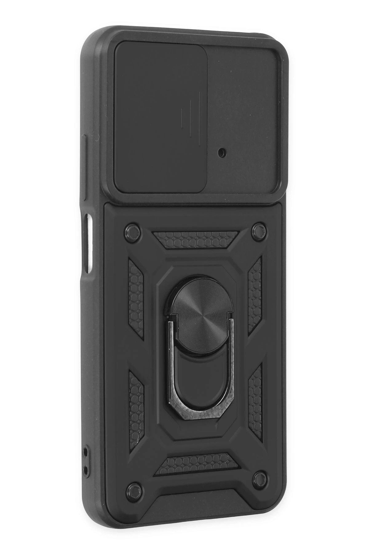 Mey İthalat® Poco M4 Pro 4G Kılıf Pars Lens Yüzüklü Silikon - Siyah