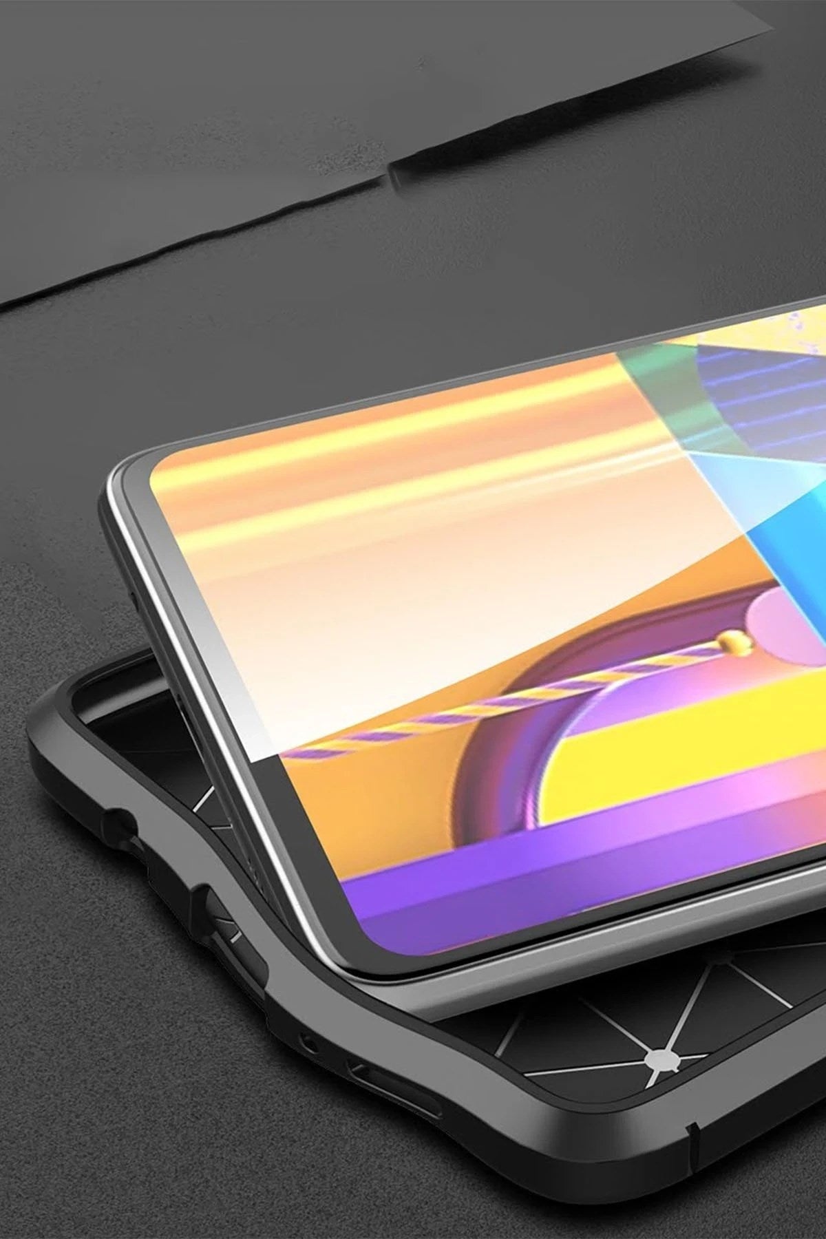 Mey İthalat® Samsung Galaxy M51 Kılıf Auto Focus Kapak - Kırmızı