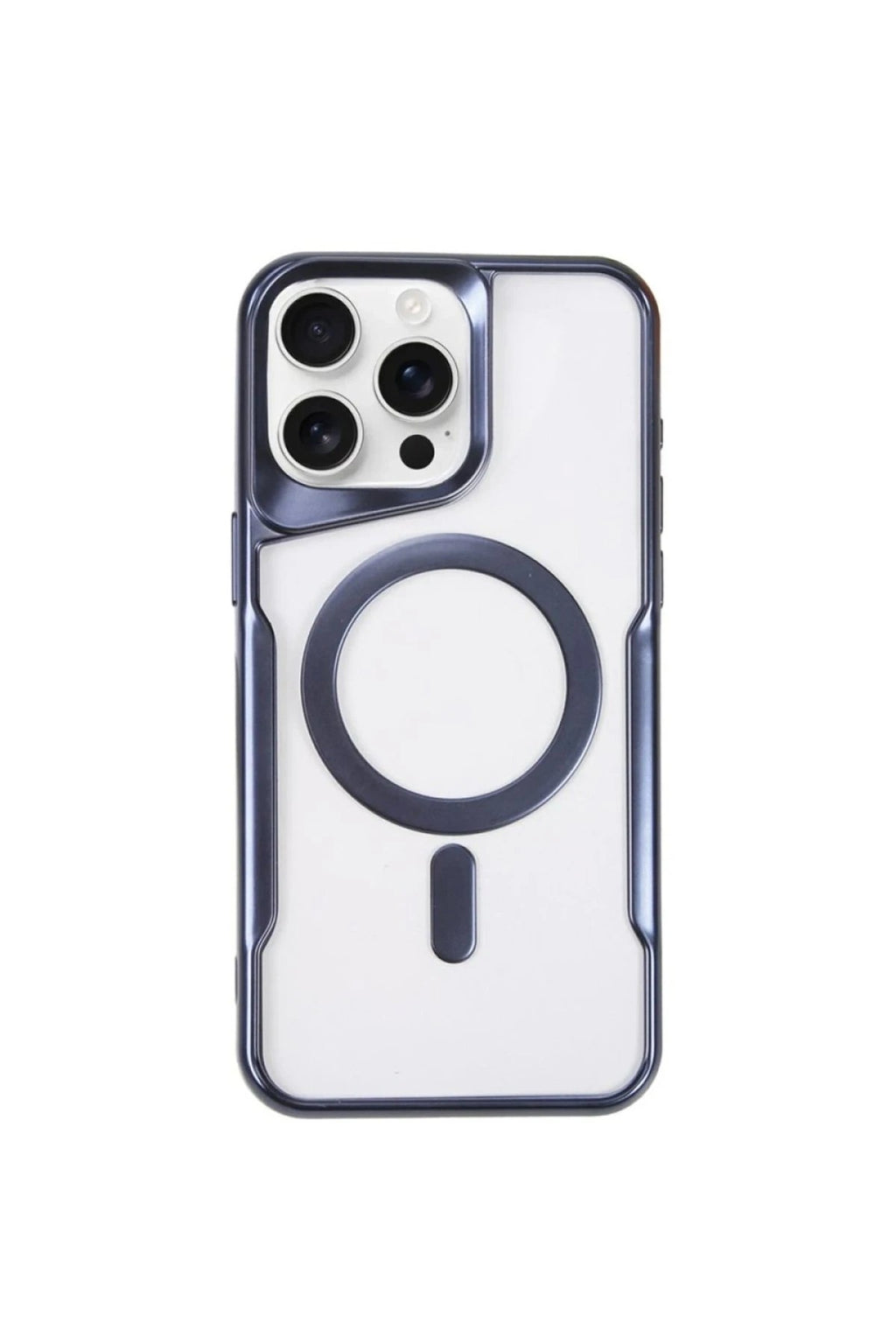 Mey İthalat® iPhone 14 Pro Kılıf Boyi Magsafe Silikon Kapak - Lacivert