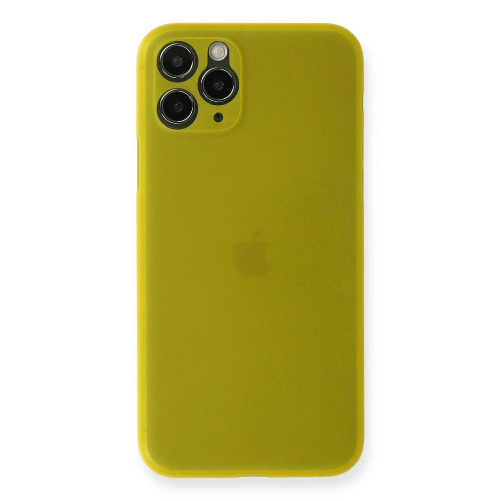Mey İthalat® iPhone 11 Pro Kılıf PP Ultra İnce Kapak - Sarı