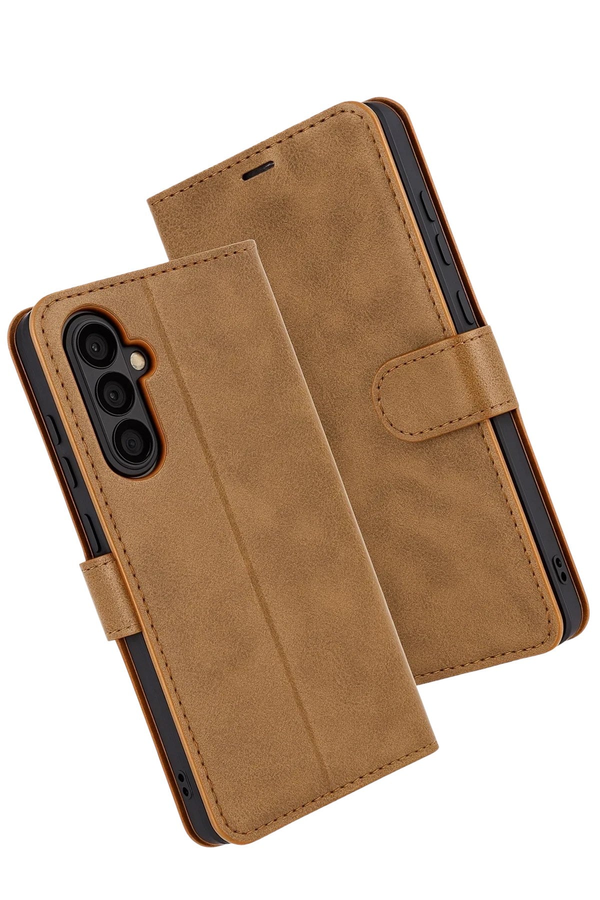 Mey İthalat® Samsung Galaxy S25 FE Trend S Plus Kapaklı Kılıf - Taba