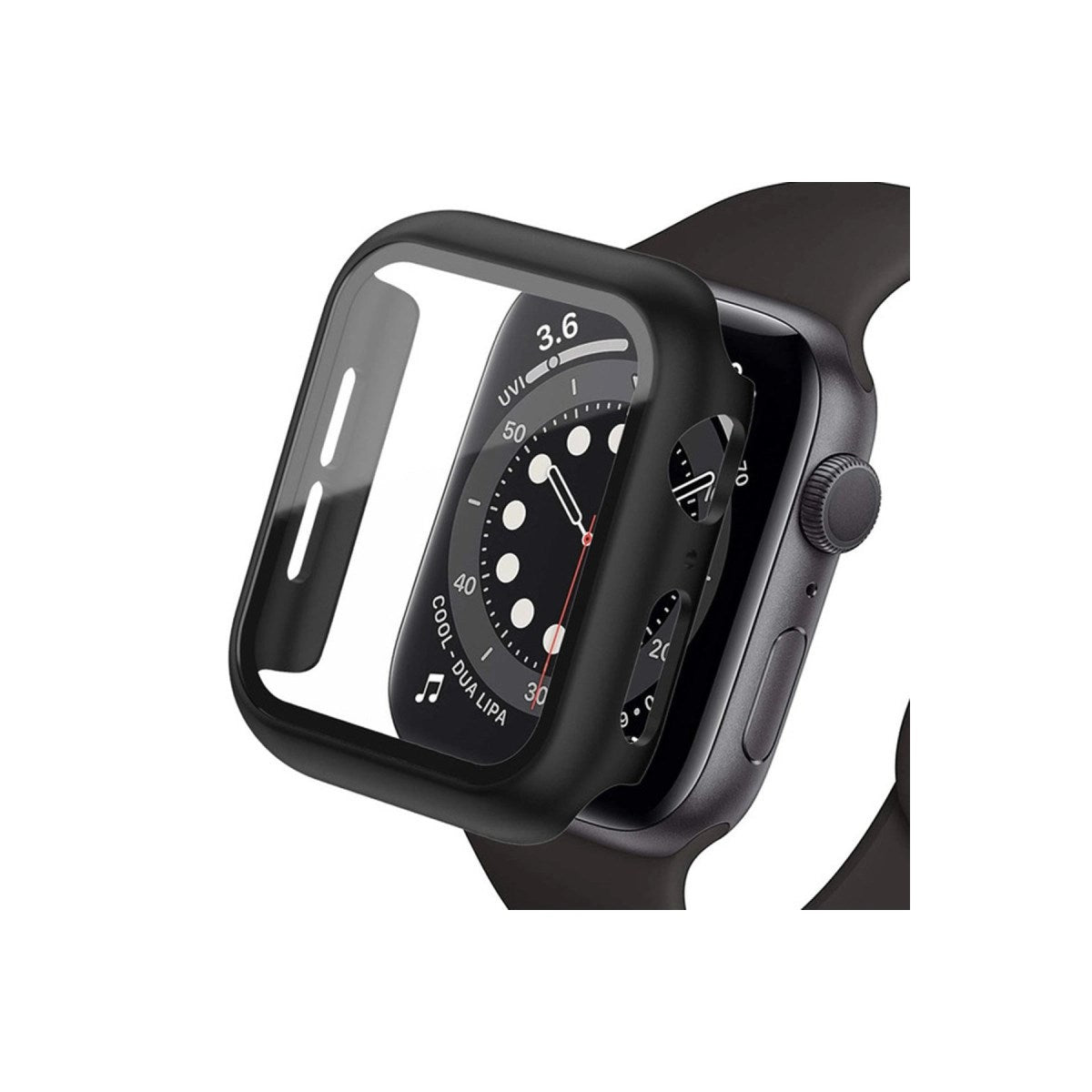 Mey İthalat® Watch Ultra 49mm Camlı Kasa Ekran Koruyucu - Siyah