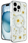 Mey İthalat® iPhone 16 Pro Kılıf Daisy Simli Magsafe Kapak - Gümüş