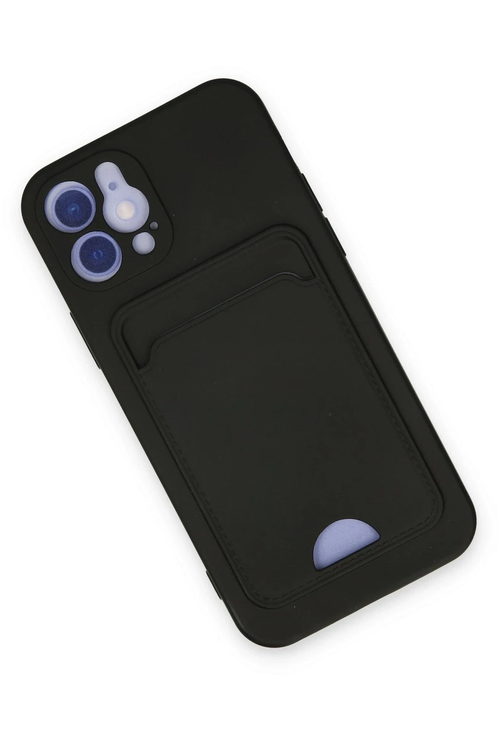 Mey İthalat® iPhone 12 Kılıf Kelvin Kartvizitli Silikon - Siyah