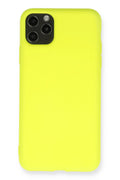 Mey İthalat® iPhone 11 Pro Max Kılıf Nano içi Kadife Silikon - Sarı