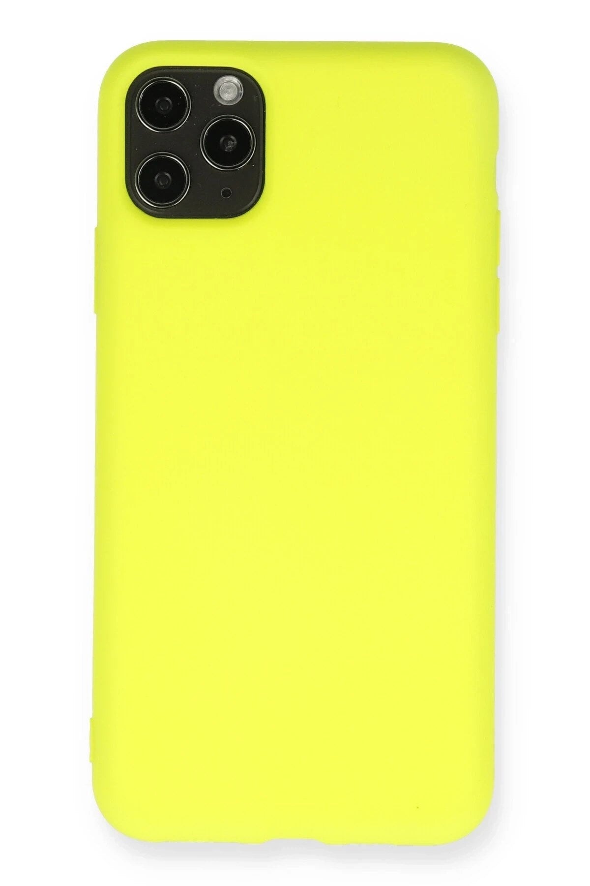 Mey İthalat® iPhone 11 Pro Max Kılıf Nano içi Kadife Silikon - Sarı