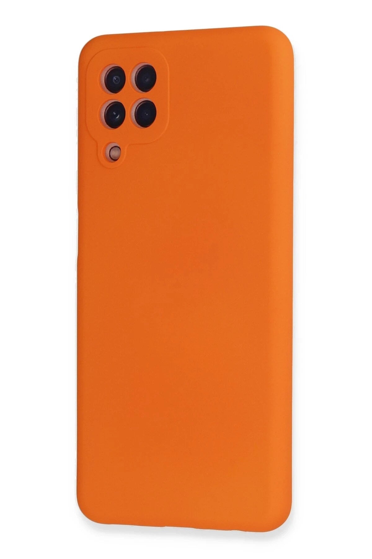 Mey İthalat® Samsung Galaxy A22 Kılıf Nano içi Kadife Silikon - Turuncu