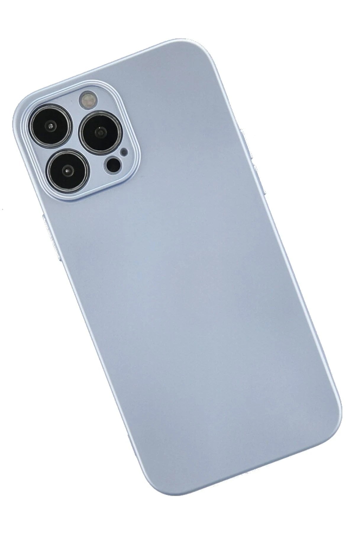 Mey İthalat® iPhone 13 Pro Kılıf Nano içi Kadife Silikon - Sky Blue