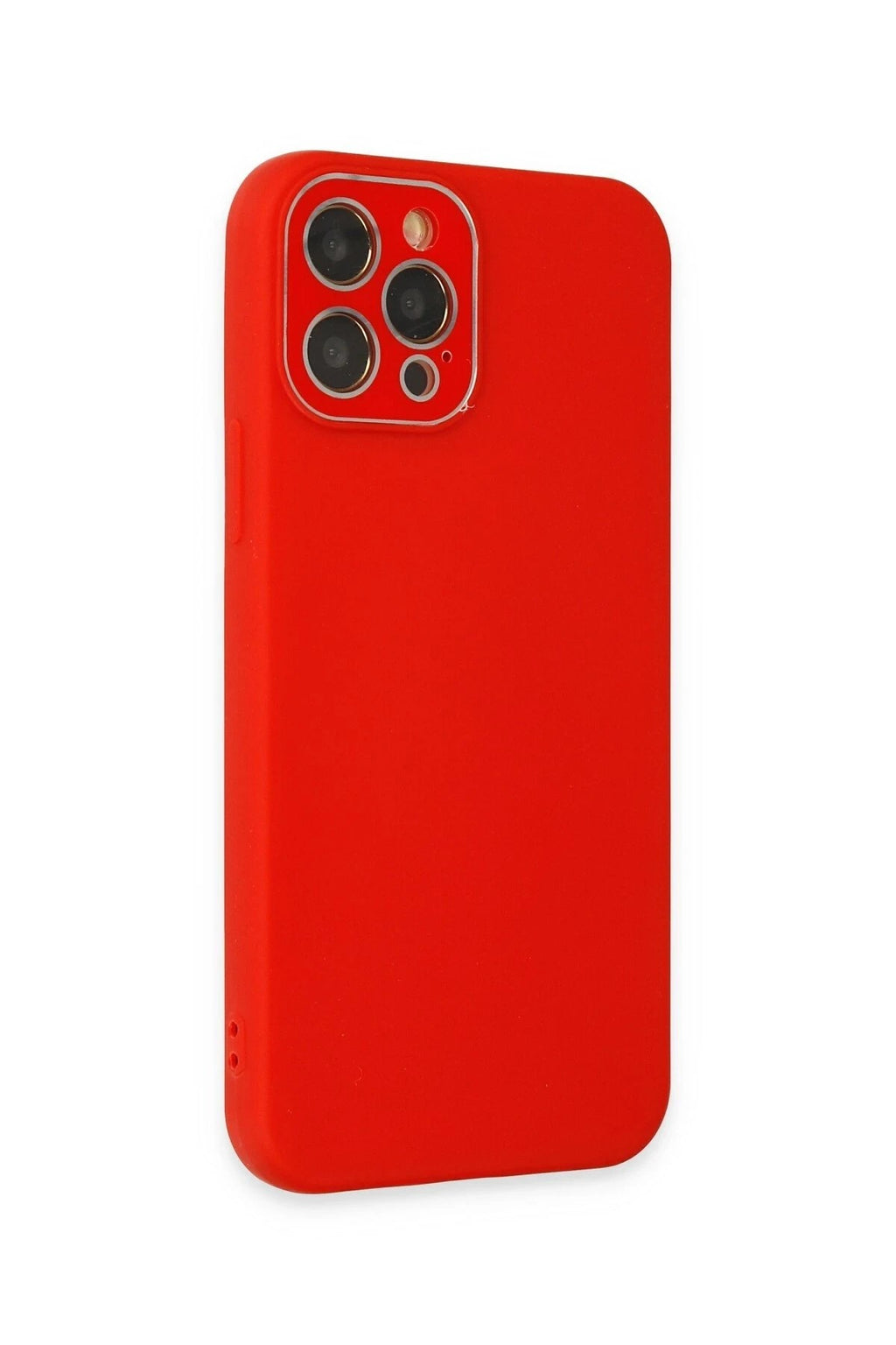 Mey İthalat® iPhone 12 Pro Max Kılıf Lansman Glass Kapak - Kırmızı