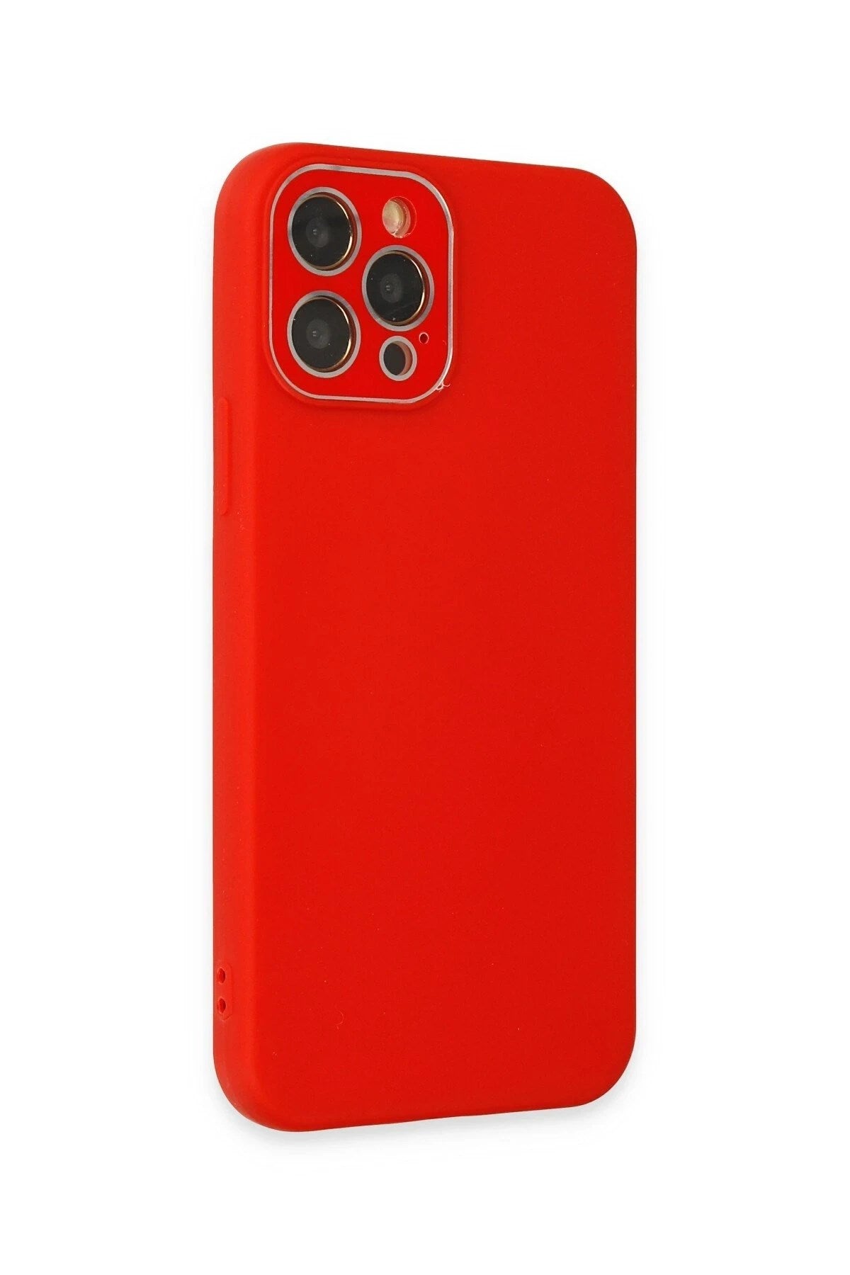 Mey İthalat® iPhone 12 Pro Max Kılıf Lansman Glass Kapak - Kırmızı