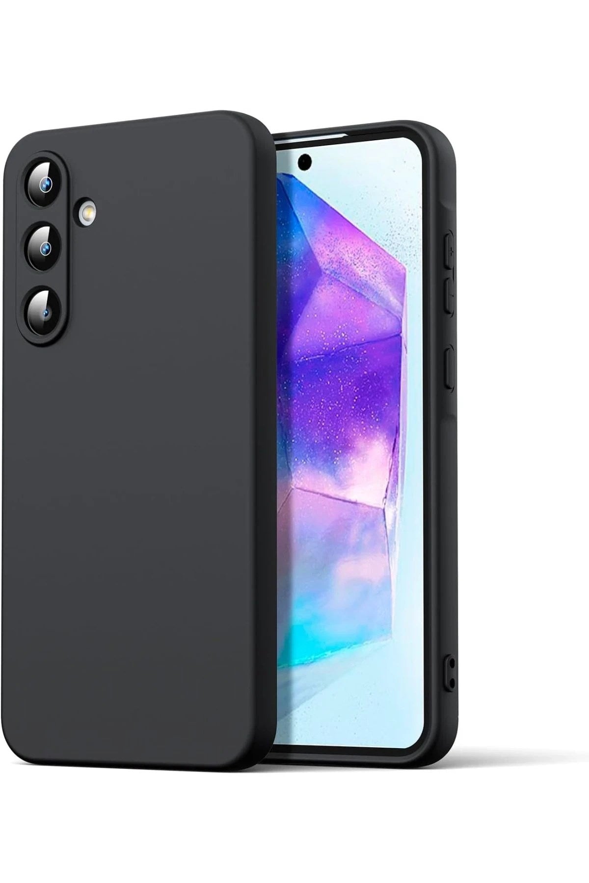 Mey İthalat® Samsung Galaxy A16 5G Kılıf Nano içi Kadife Silikon - Siyah