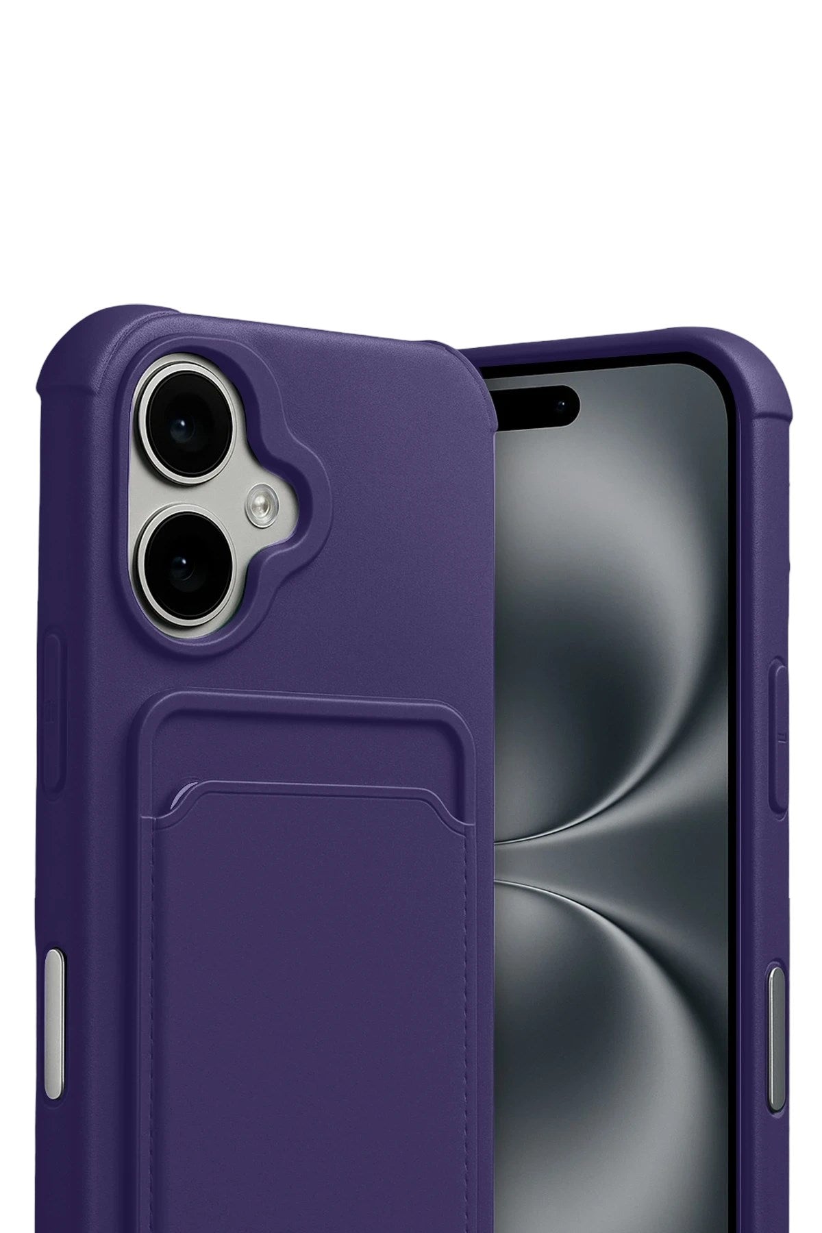 Mey İthalat® iPhone 17 Kelvin Kartvizitli Silikon - Derin Mor