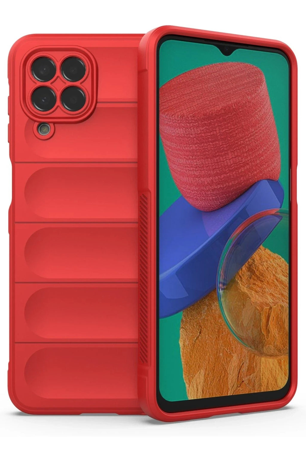 Mey İthalat® Samsung Galaxy M33 Kılıf Optimum Silikon - Kırmızı