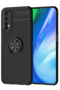 Mey İthalat® Realme 7 Kılıf Range Yüzüklü Silikon - Siyah