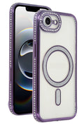 Mey İthalat® iPhone 16E Joke Simli Magneticsafe Kılıf - Derin Mor