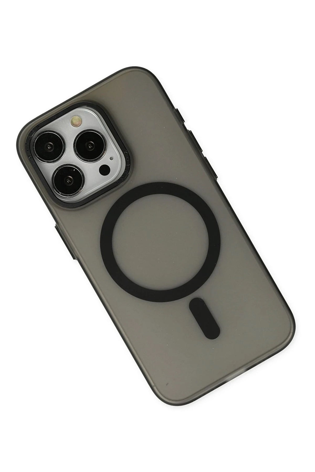 Mey İthalat® iPhone 15 Pro Max Kılıf Lodos Magneticsafe Mat Kapak - Siyah