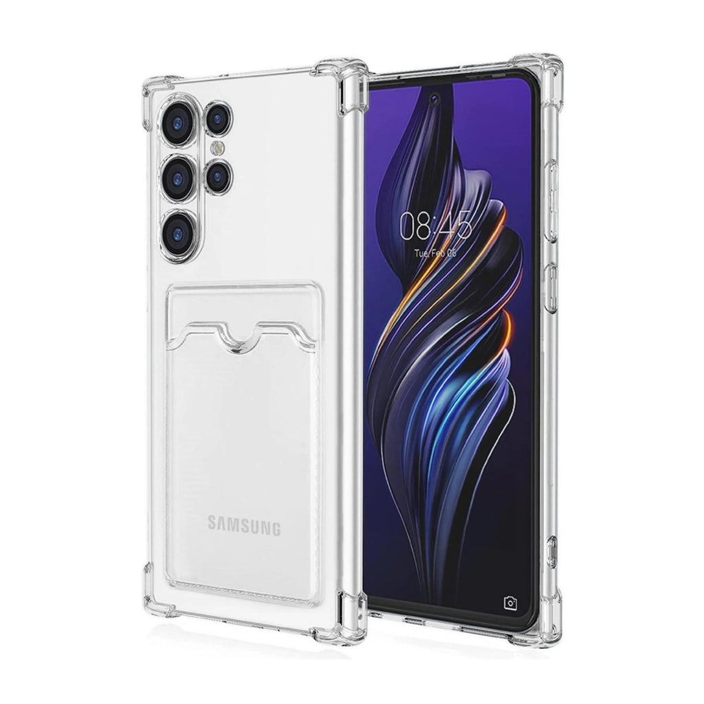 Mey İthalat® Samsung Galaxy S24 Ultra Kılıf Kart Şeffaf Silikon - Şeffaf