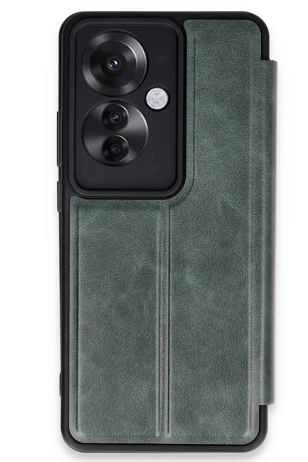 Mey İthalat® Reno 11F Kılıf Flip Cover - Koyu Yeşil