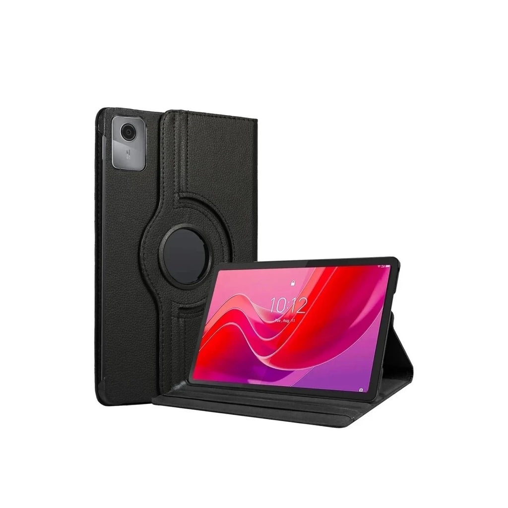 Mey İthalat® Lenovo Tab M11 TB330FU 360 Tablet Deri Kılıf - Siyah