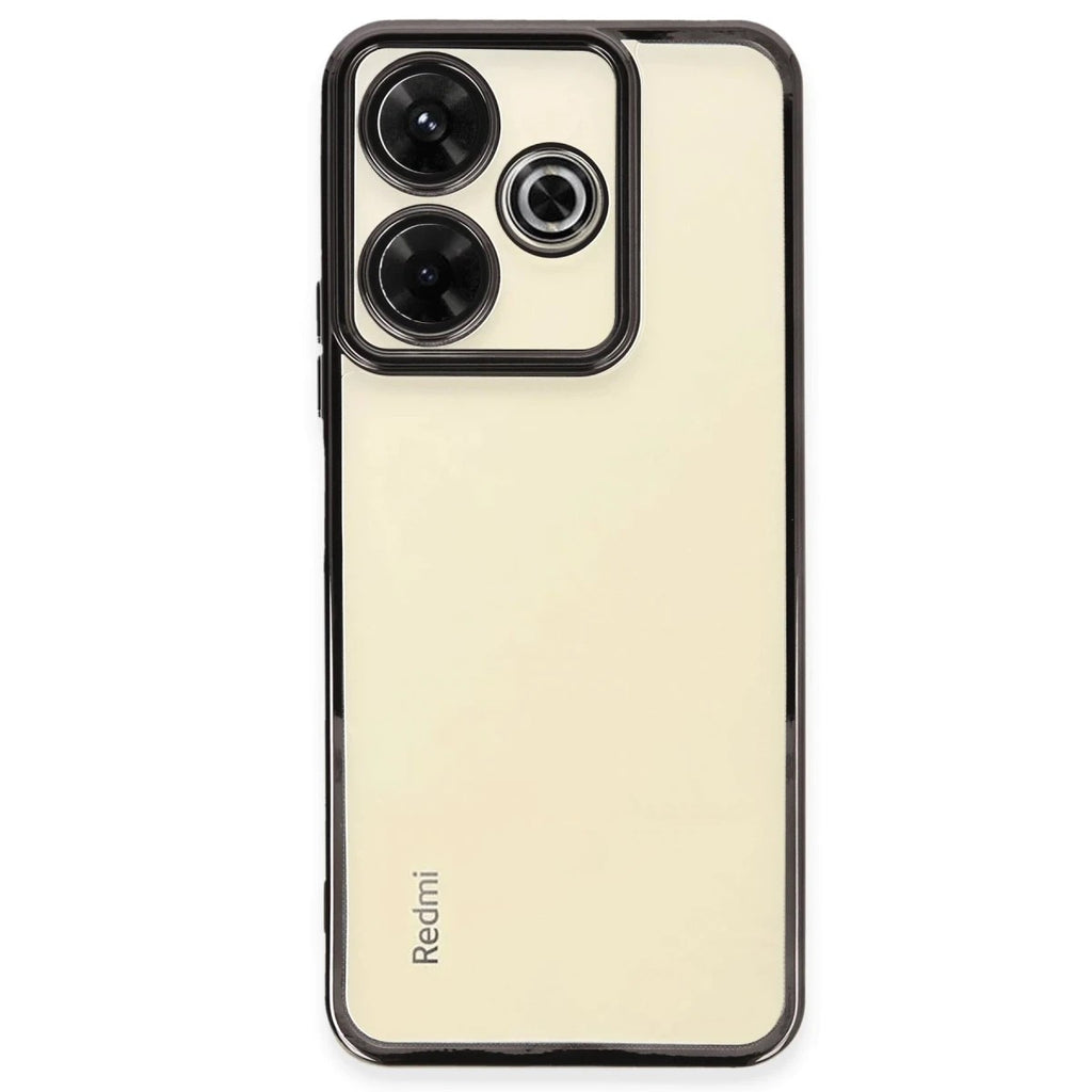 Mey İthalat® Redmi 13 4G Kılıf Lensli Silikon - Siyah