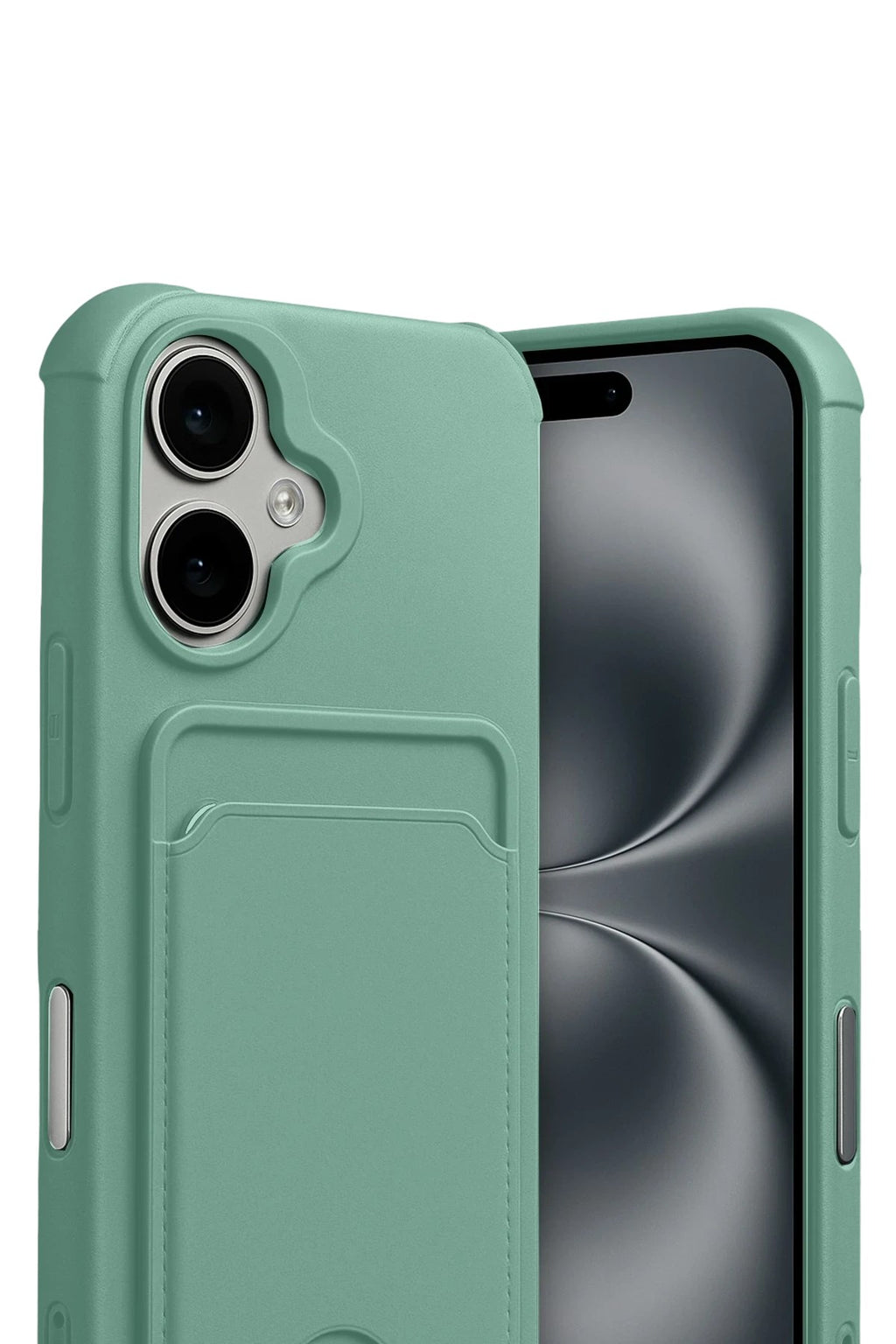 Mey İthalat® iPhone 17 Kelvin Kartvizitli Silikon - Açık Yeşil