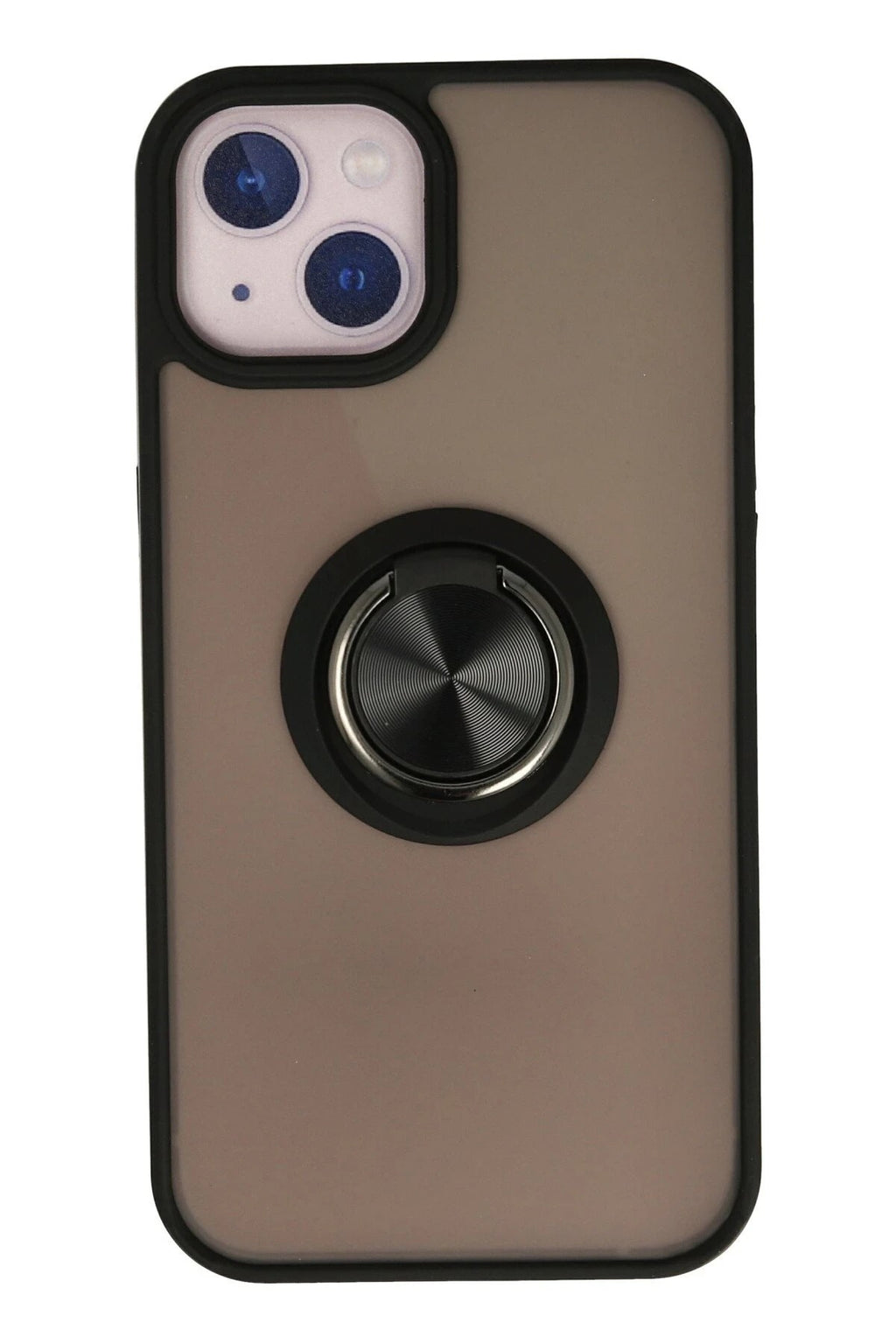 Mey İthalat® iPhone 15 Kılıf Montreal Yüzüklü Silikon Kapak - Siyah