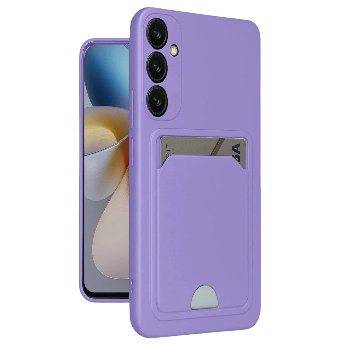 Mey İthalat® Samsung Galaxy A16 5G Kılıf Kelvin Kartvizitli Silikon - Lila