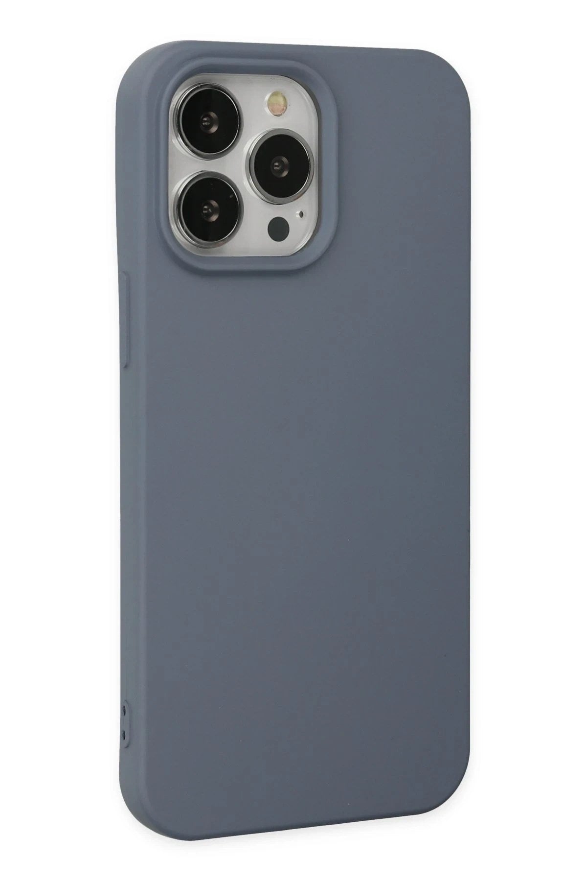 Mey İthalat® iPhone 15 Pro Max Kılıf Nano içi Kadife Silikon - Gri